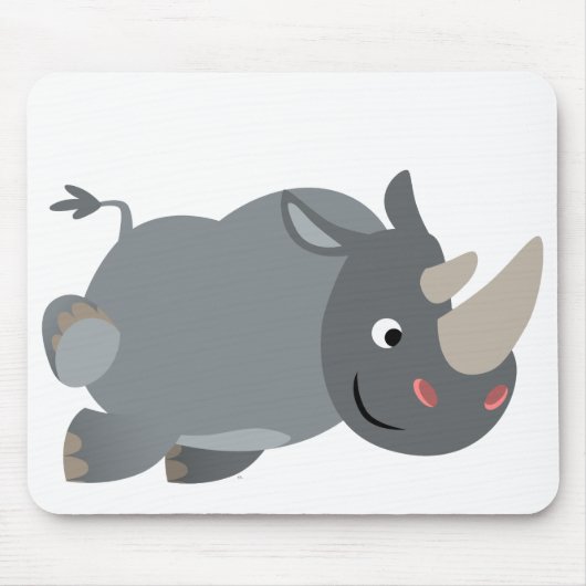 Niedlicher Cartoon Rhino Mousepad (Vorne)