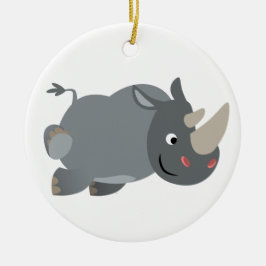 Niedlicher Cartoon Rhino Ornament