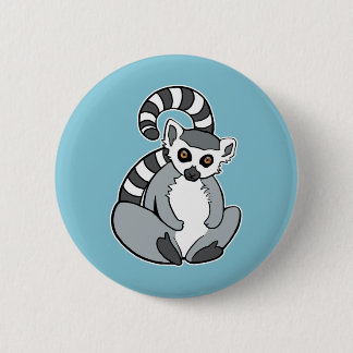Niedlicher Cartoon Ring-Angebundener Lemur Button