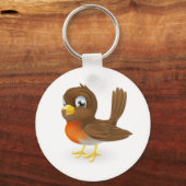 Niedlicher Cartoon Robin Illustration Schlüsselanhänger (Vorderseite)
