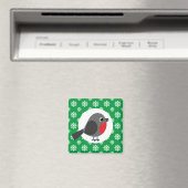 Niedlicher Cartoon Robin mit Schneeflocken Magnet (In Situ (Geschirrspüler))