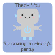 Niedlicher Cartoon Robot Vielen Dank