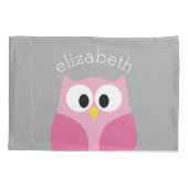 Niedlicher Cartoon - Rosa und Grau Individuelle Na Kissenbezug (Rückseite)