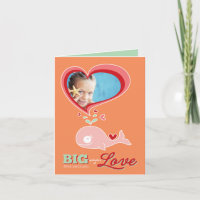 Niedlicher Cartoon Rosa Whale Kid Valentine Fotoka