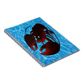 Niedlicher Cartoon Roter Hummer Notizblock (Rechte Seite)