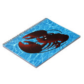 Niedlicher Cartoon Roter Hummer Notizblock (Linke Seite)