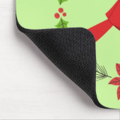 Niedlicher Cartoon Roter Kardinal mit Blume Mousepad (Ecke)