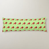 Niedlicher Cartoon Roter Kardinal mit Blume Seitenschläferkissen (Rückseite)