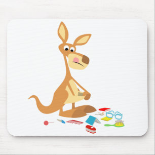 Niedlicher Cartoon Rummaging Kangaroo Mousepad