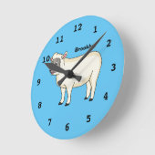 Niedlicher Cartoon Runde Wanduhr (Winkel)