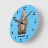 Niedlicher Cartoon Runde Wanduhr (Winkel)