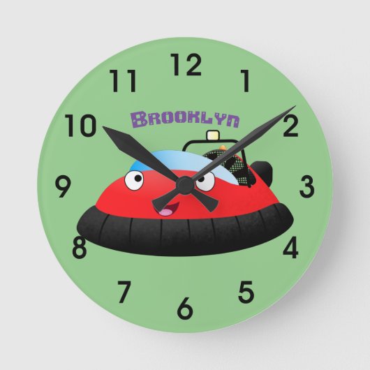 Niedlicher Cartoon Runde Wanduhr (Vorderseite)