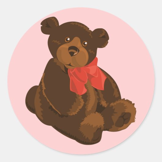 Niedlicher Cartoon Runder Aufkleber (Vorderseite)