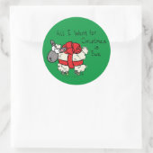 Niedlicher Cartoon Runder Aufkleber (Tasche)