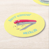 Niedlicher Cartoon Runder Pappuntersetzer (Angewinkelt)