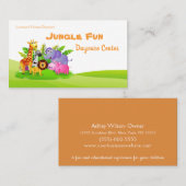 Niedlicher Cartoon Safari Tiere Kindertagesstätte Visitenkarte (Vorne/Hinten)