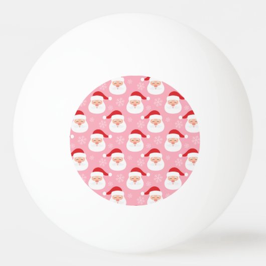 Niedlicher Cartoon Santa Faces Tischtennisball (Vorderseite)
