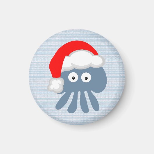 Niedlicher Cartoon Santa Jellyfish Magnet (Vorne)