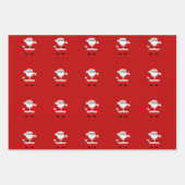 Niedlicher Cartoon Santa Red Green Weihnachten Geschenkpapier Set (Vorderseite 2)
