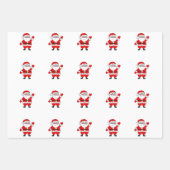 Niedlicher Cartoon Santa Robin Gingerbread Man Geschenkpapier Set (Vorderseite 3)