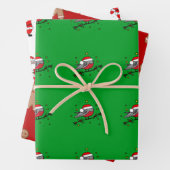 Niedlicher Cartoon Santa Robin Gingerbread Man Geschenkpapier Set (Beispiel)