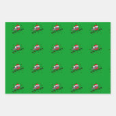 Niedlicher Cartoon Santa Robin Gingerbread Man Geschenkpapier Set (Vorderseite)