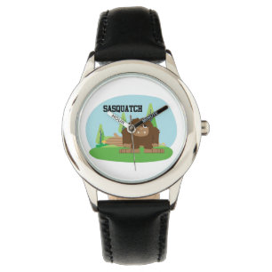 Niedlicher Cartoon Sasquatch Armbanduhr