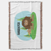 Niedlicher Cartoon Sasquatch Decke (Vorderseite Vertikal)