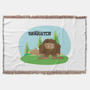 Niedlicher Cartoon Sasquatch Decke