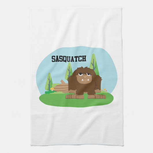 Niedlicher Cartoon Sasquatch Handtuch (Vertikal)