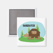 Niedlicher Cartoon Sasquatch Magnet (Vorderseite/Rückseite)