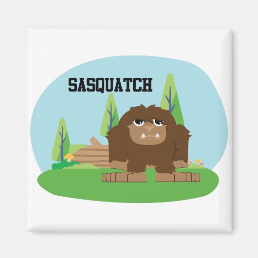 Niedlicher Cartoon Sasquatch Magnet (Vorne)