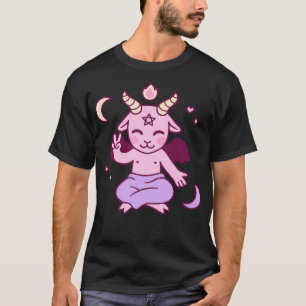 Niedlicher Cartoon Satan Kawaii Baphomet T-Shirt