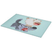 Niedlicher Cartoon - Schaf- und Wolf-Schneidebrett Schneidebrett (Ecke)