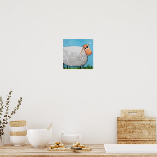 Niedlicher Cartoon Schafe Gordon Bruce art Poster (Küche)