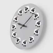 Niedlicher Cartoon Schafe Graue Uhr (Winkel)