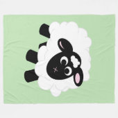 Niedlicher Cartoon Schafe Grüne Fleece Blanket (Vorderseite (Horizontal))