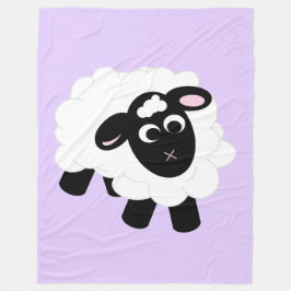 Niedlicher Cartoon Schafe Lila Fleece Blanket