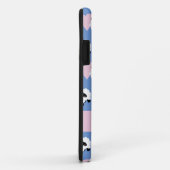 Niedlicher Cartoon Schafe Rosa Herzmuster Blau Case-Mate iPhone Hülle (Hinten/Rechts)