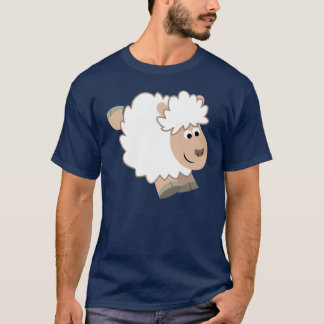 Niedlicher Cartoon-Schafe-T - Shirt