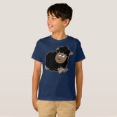 Niedlicher Cartoon Schafskinder T - Shirt (Vorne ganz)