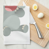 Niedlicher Cartoon Schlaflosigkeit Elephant Küchen Küchentuch (Viertel Falte)