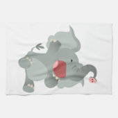 Niedlicher Cartoon Schlaflosigkeit Elephant Küchen Küchentuch (Horizontal)