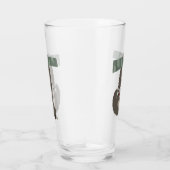 Niedlicher Cartoon-Schlamm, der von einem Zweig-Tr Glas (Rechts)