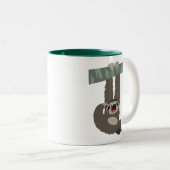 Niedlicher Cartoon-Schlamm, der von einer Tasse au (VorderseiteRechts)