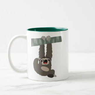 Niedlicher Cartoon-Schlamm, der von einer Tasse au