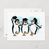 Niedlicher Cartoon Schließen Pinguine Postkarte (Vorne/Hinten)
