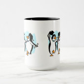 Niedlicher Cartoon Schließen Pinguine Tasse (Zentrum)