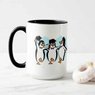 Niedlicher Cartoon Schließen Pinguine Tasse