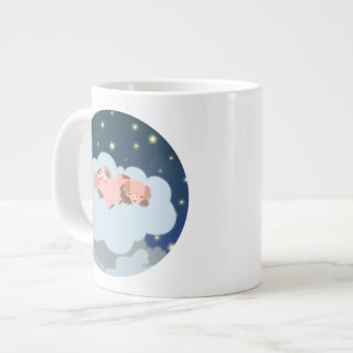 Niedlicher Cartoon Schlummerierung von Ferkeln Jum Jumbo-Tasse